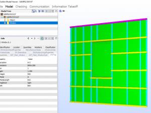 IFC model viewed with the Solibri Model Viewer